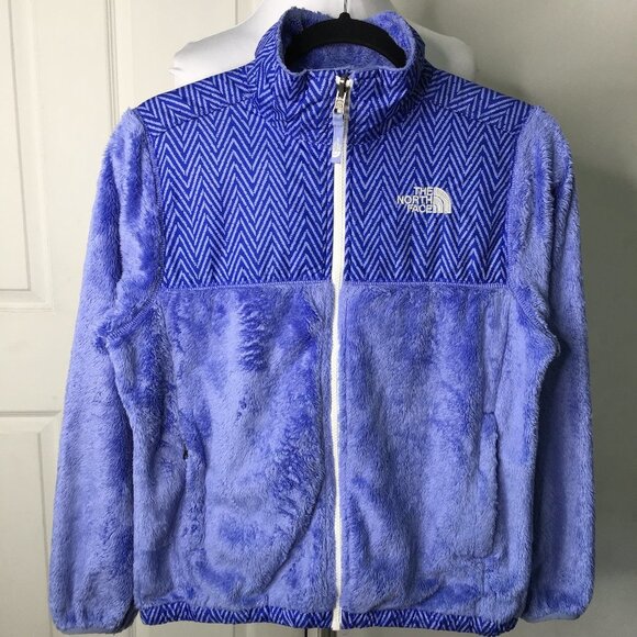 The North Face Girls Furry Fussy Purple Full Zip Long Sleeve Jacket L (14/16)